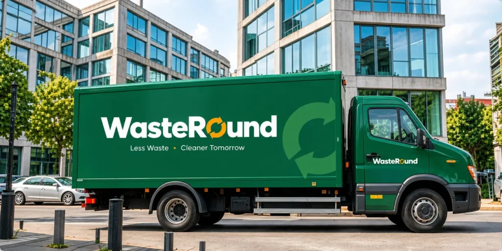 A WasteRound truck collecting from a London business
